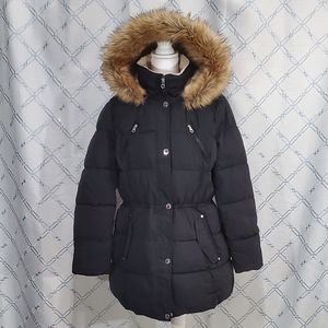 Nautica Women's Faux Fur Trim Puffer Jacket XL